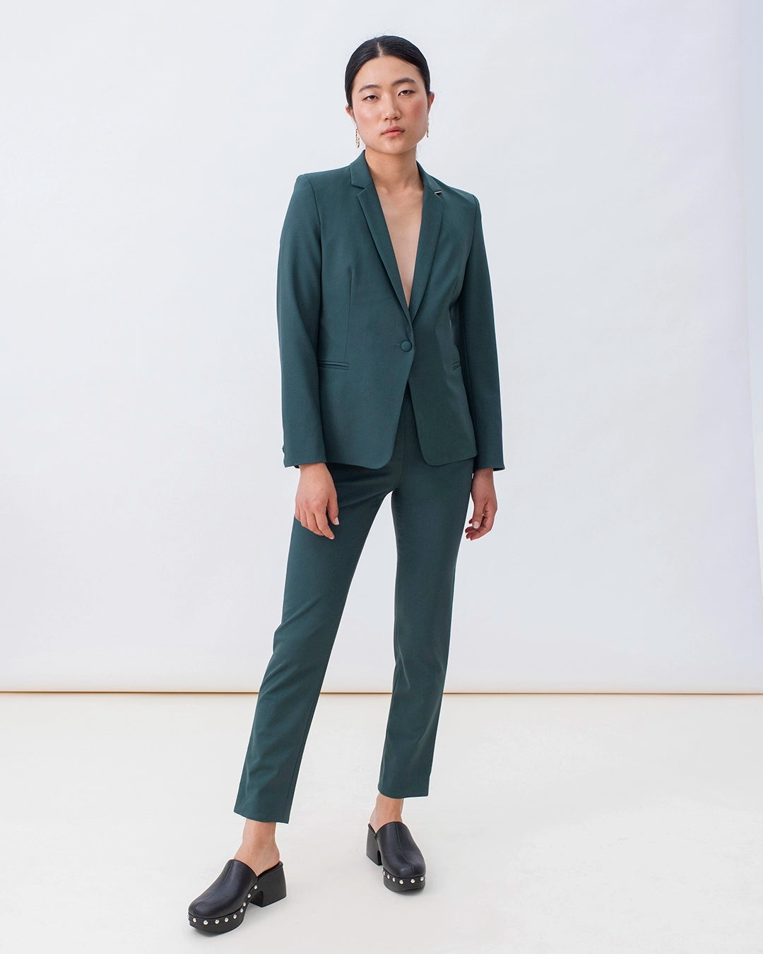 Pantalon tailleur New-York Vert Cèdre
