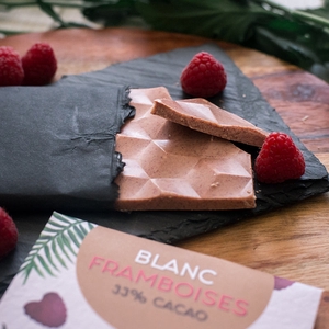 Chocolat Blanc 33% - Framboises