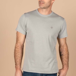 T-shirt homme gris en coton Pima bio