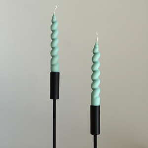 Duo de bougies Spirales Vert d'Eau