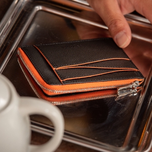 Grand porte-cartes en champignon zippé Mylo™️ orange