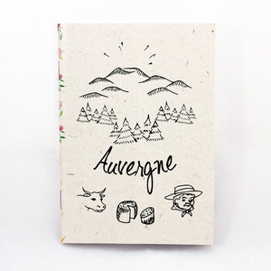 Carnet Auvergne - Petit carnet pratique à transporter en papier recyclé