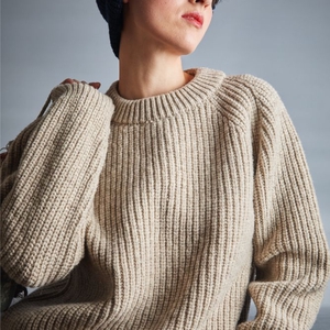 Pull en laine AGNÈS - Mérinos - Beige