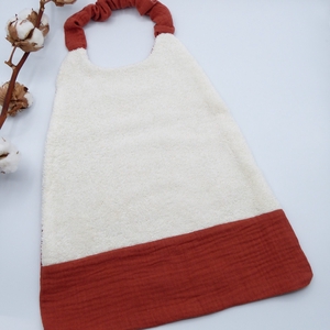 Serviette d'autonomie Joseph en coton biologique - terracotta