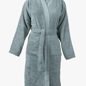 Peignoir modèle Kimono - Bleu Nébuleux - En coton biologique