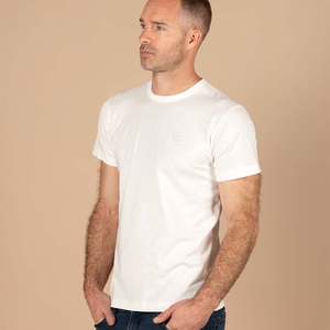 T-shirt homme blanc en coton Pima bio