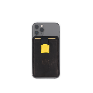 Porte-cartes téléphone - Noir Yellow