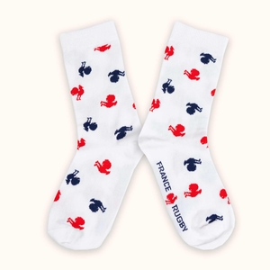 Chaussettes France Rugby - Coqs Blanc