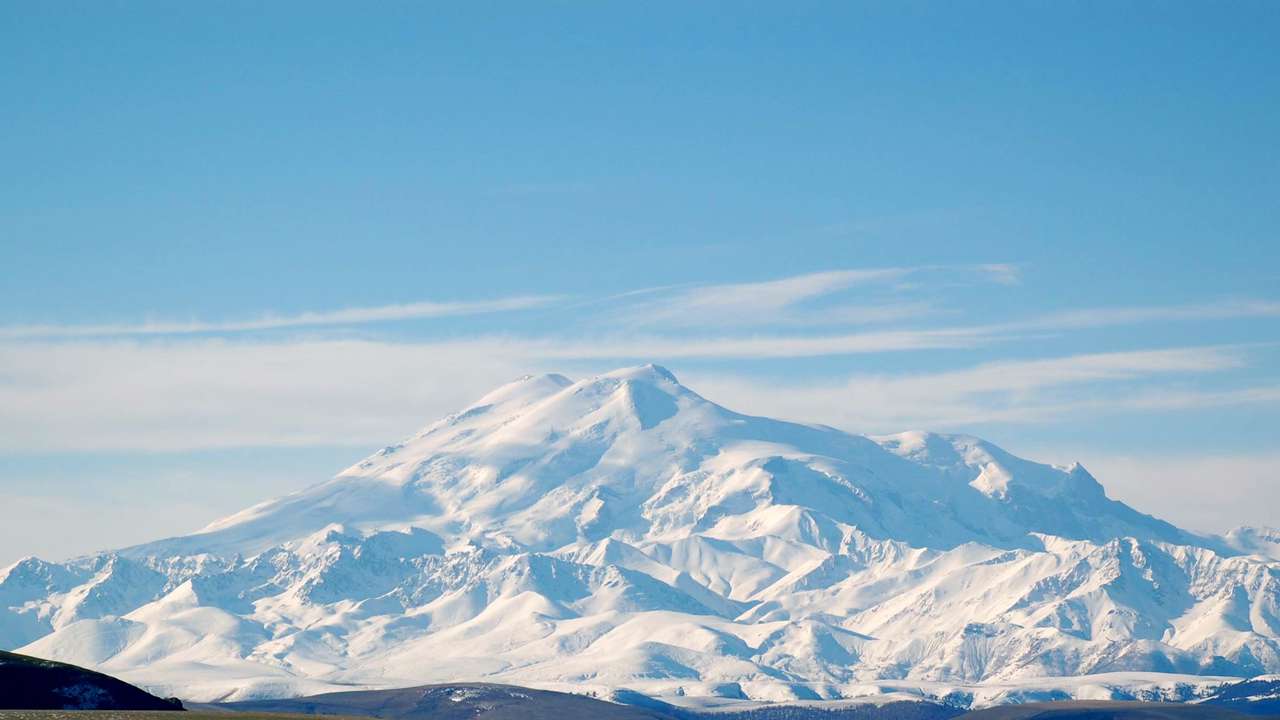 Панорама Казбек Эльбрус