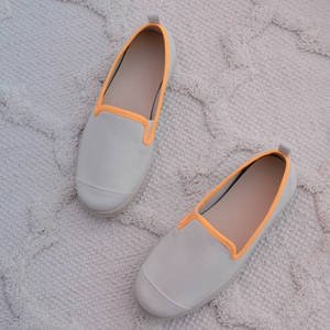Espadrille R. PET recyclé, beige fluo orange