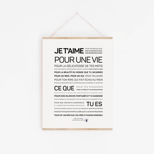 Affiche "Je t'aime pour une vie"