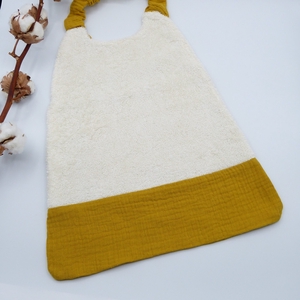 Serviette d'autonomie Joseph en coton biologique - jaune moutarde