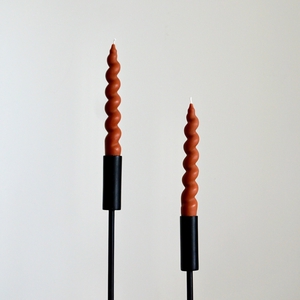 Duo de bougies Spirales Terracotta