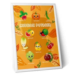 Affiche - Fruits et légumes du potager