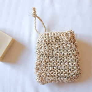 Pochette à savon 3-en-1 en sisal