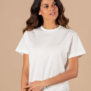 T-shirt femme blanc en coton Pima bio